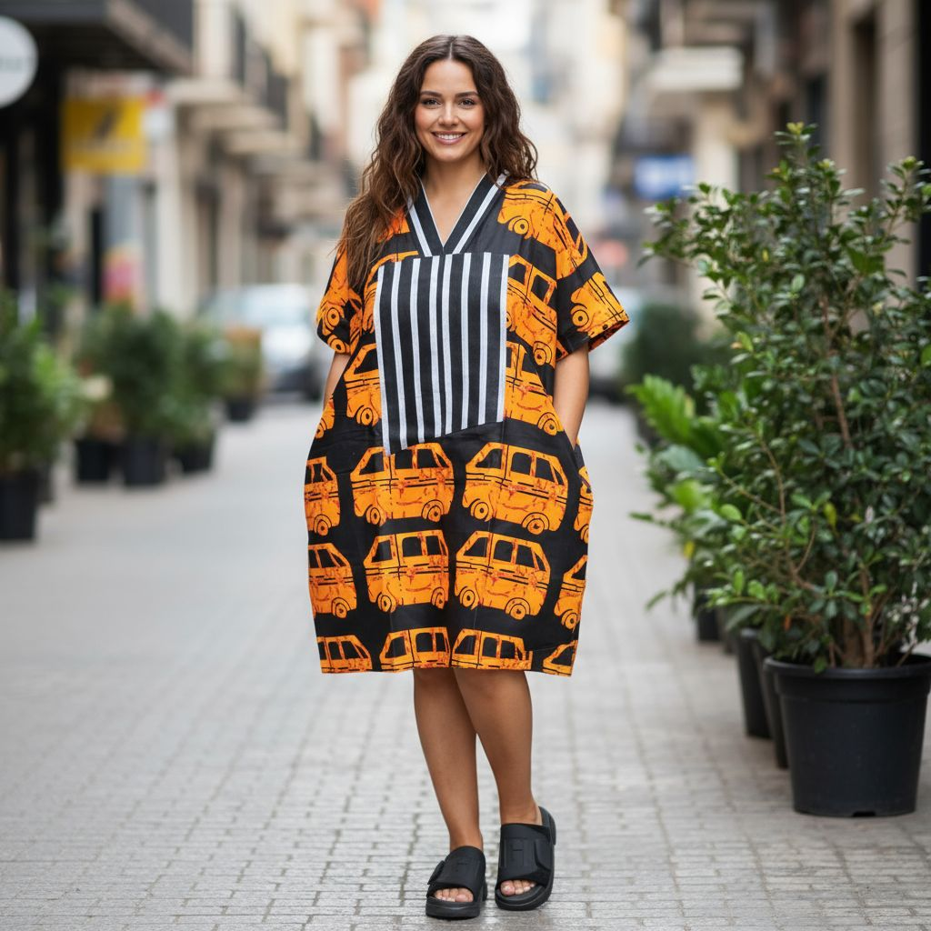 Bold African Print Mini Dress-Ankara